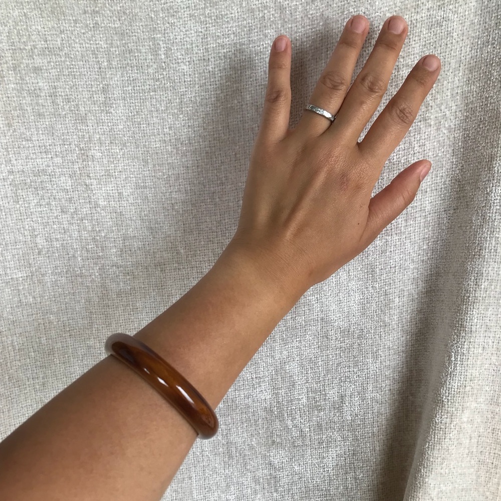 Stackable Shiny Wood Bangle